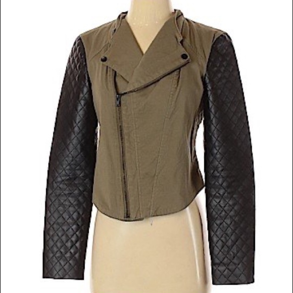 Walter Baker W118 green & black leather jacket xs